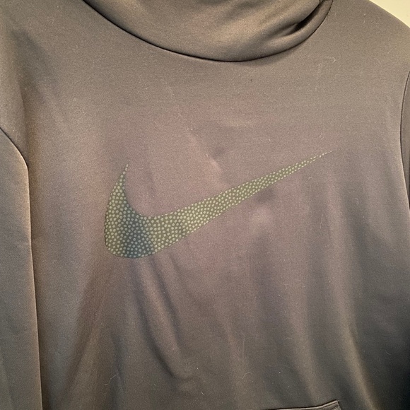 NIKE MEN'S DARK GREY DRI-FIT HIGH NECK HOODIE PULLOVER - Picture 3 of 5